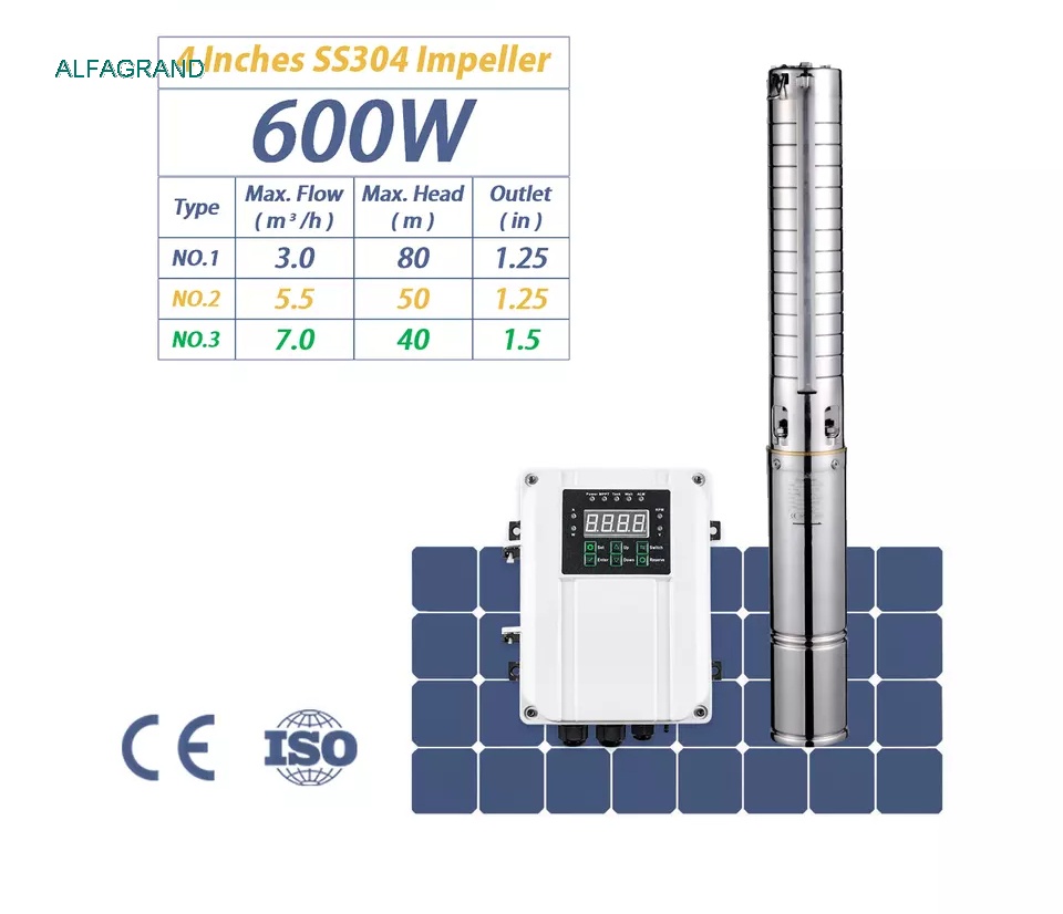 4PPSS600 Solar Deep Well Pump for Borehole Irrigation